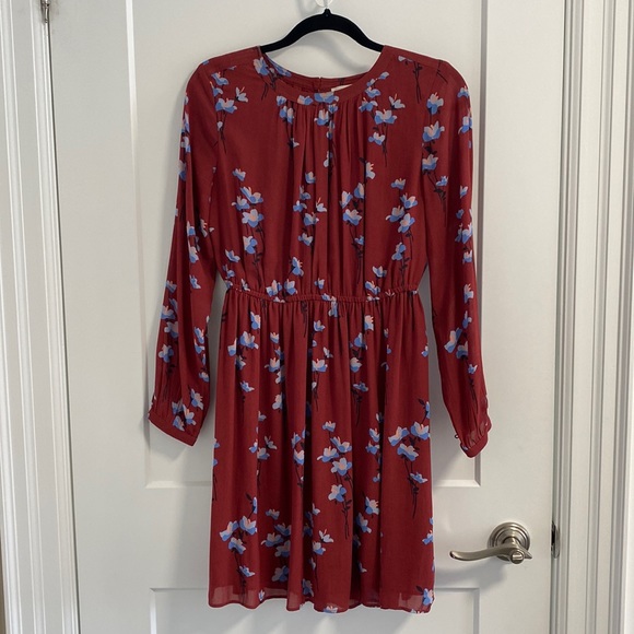 ANN TAYLOR Loft Long Sleeve Dress, Small - Picture 2 of 7